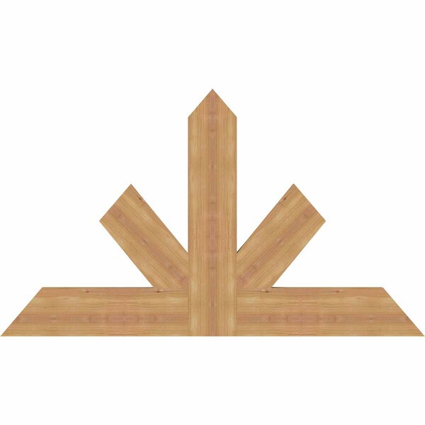 Ekena Millwork Saratoga Timber Gable Bracket, Western Red Cedar, 48"W x 28"H x 1 1/2"D x 5 1/2"F, 14/12 Pitch GBW048X28X0206SAR00SWR - main